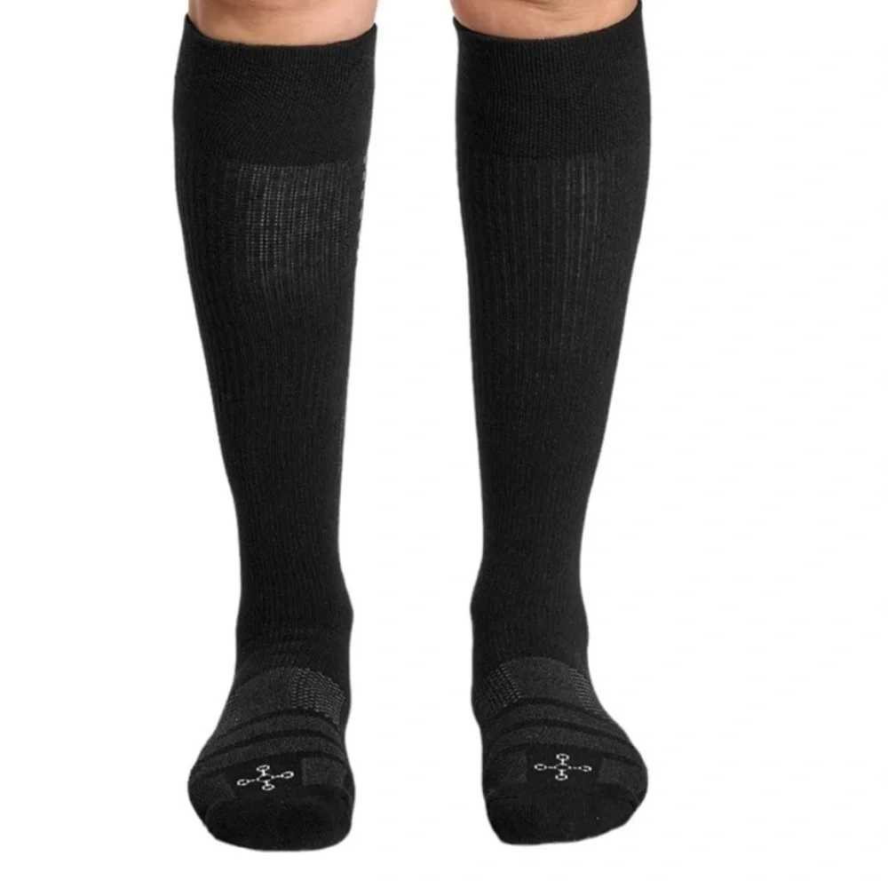 Tommie Copper Womens Recovery Compression Crew Socks Black Size 4-6.5 New_2